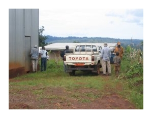 Arrivée sur le site